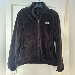 The North Face (women) zip up sweater in black, size medium